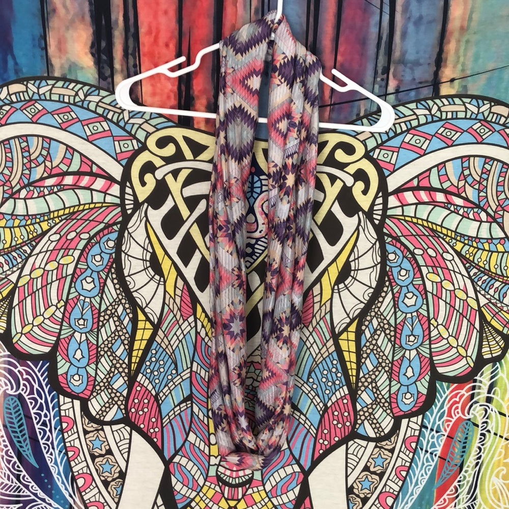 multicolored infinity scarf